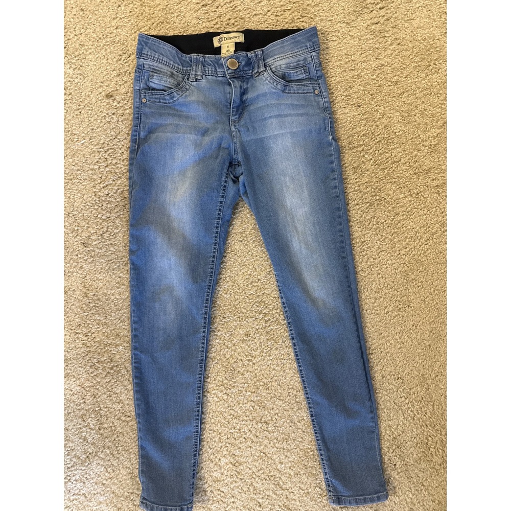 Democracy Ab Solution Skinny Jeans Womens 6 Medium Wash Blue Denim Stretch